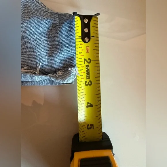 Pistola Light Blue Distressed Jean Shorts - 28 - Picture 5 of 5